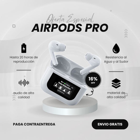 AirPods PRO con pantalla OLED y cancelación activa del ruido